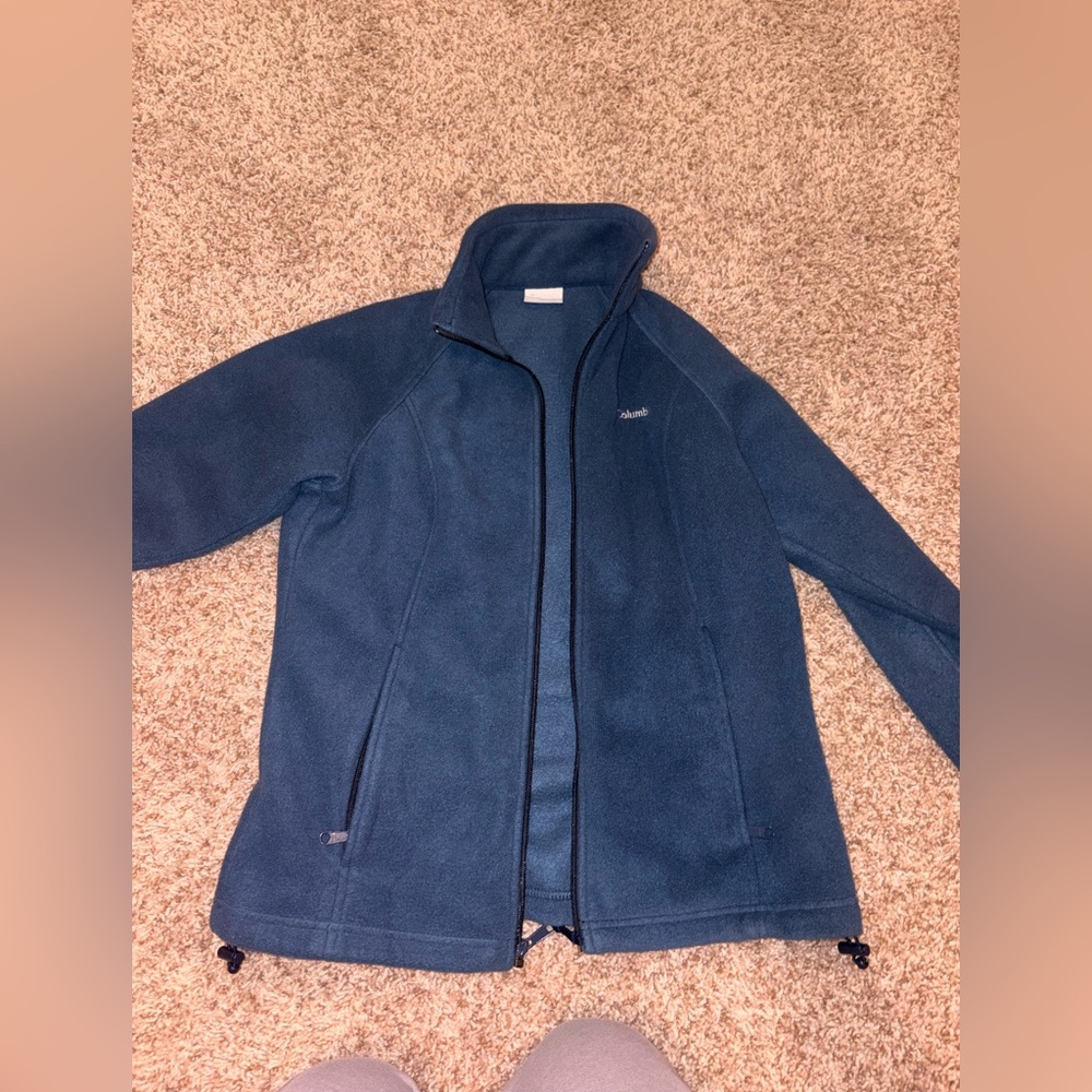 Columbia Navy Fleece Zip Up Womens